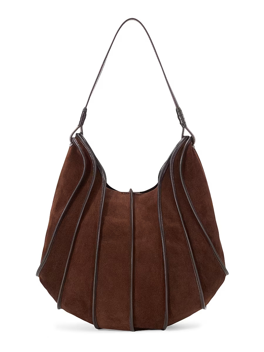 Women's Wells Suede Hobo Bag - Mahogany | Saks Fifth Avenue