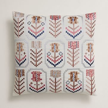 Embroidered Floral Fragment Pillow Cover | West Elm (US)