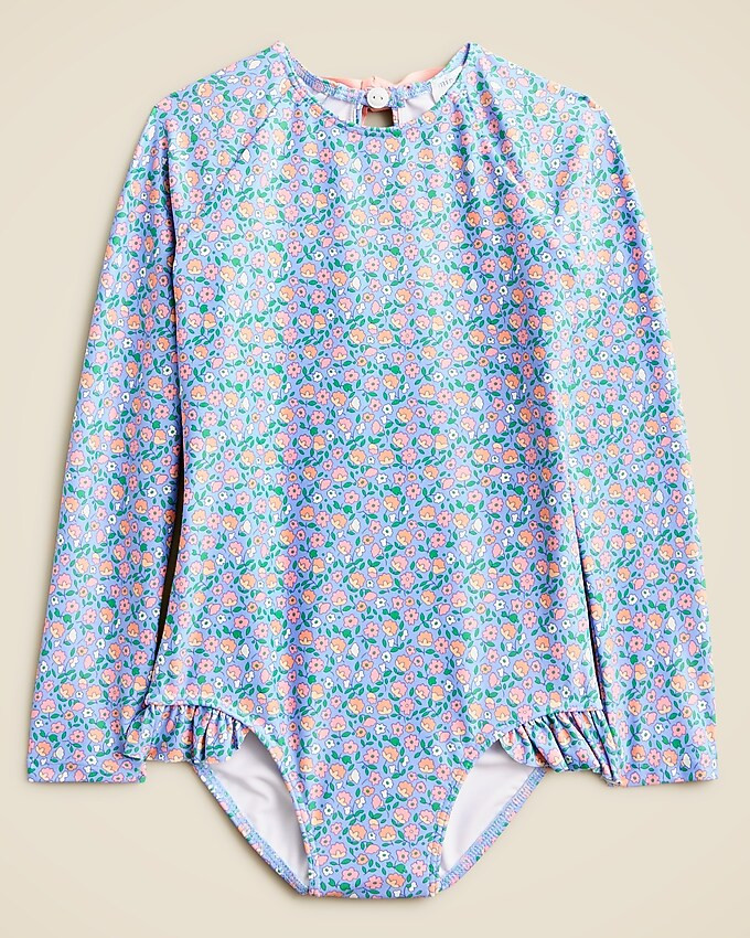 minnow™ X Crewcuts girls' rash guard one-piece swimsuit with UPF 50+ | J. Crew US