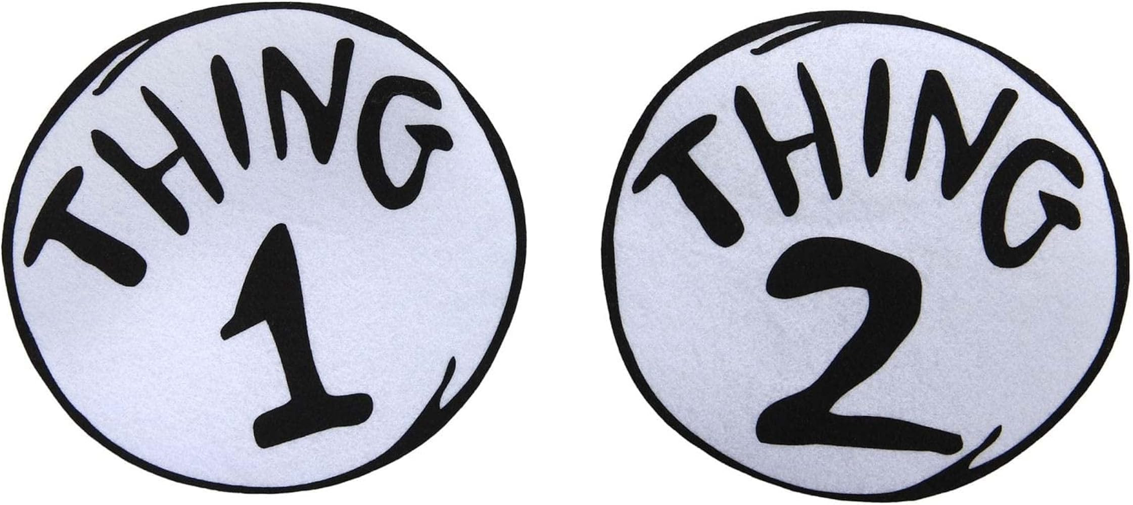 Dr. Seuss Thing 1 & Thing 2 Large 2 Piece Iron On Patch Set for Kids and Adults | Amazon (US)