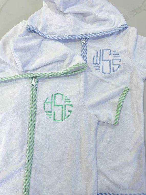 Boys Swimsuit cover-up, seersucker cover-up, monogram boys seersucker cover-up, peronalized swims... | Etsy (US)