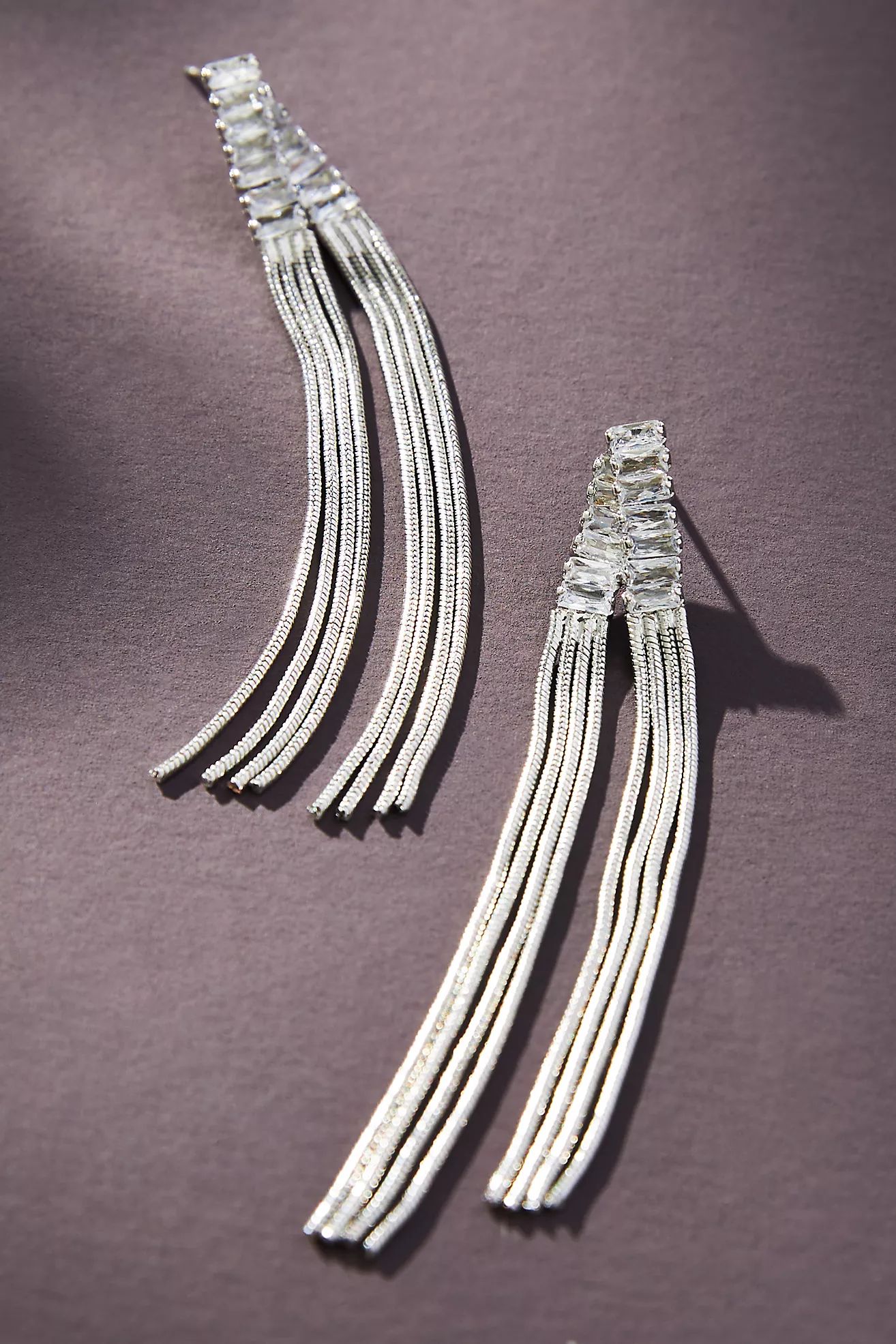 Crystal-Topped Multi-Strand Drop Earrings | Anthropologie (US)