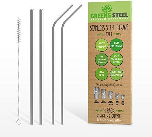 Stainless Steel Straws (Tall) | Amazon (US)