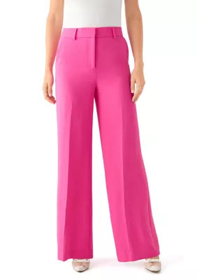 DKNY Women's Wide Leg Pants, Pink, 10 | Belk