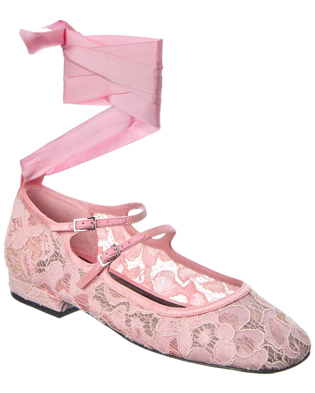 Lace & Satin Flat | Rue La La