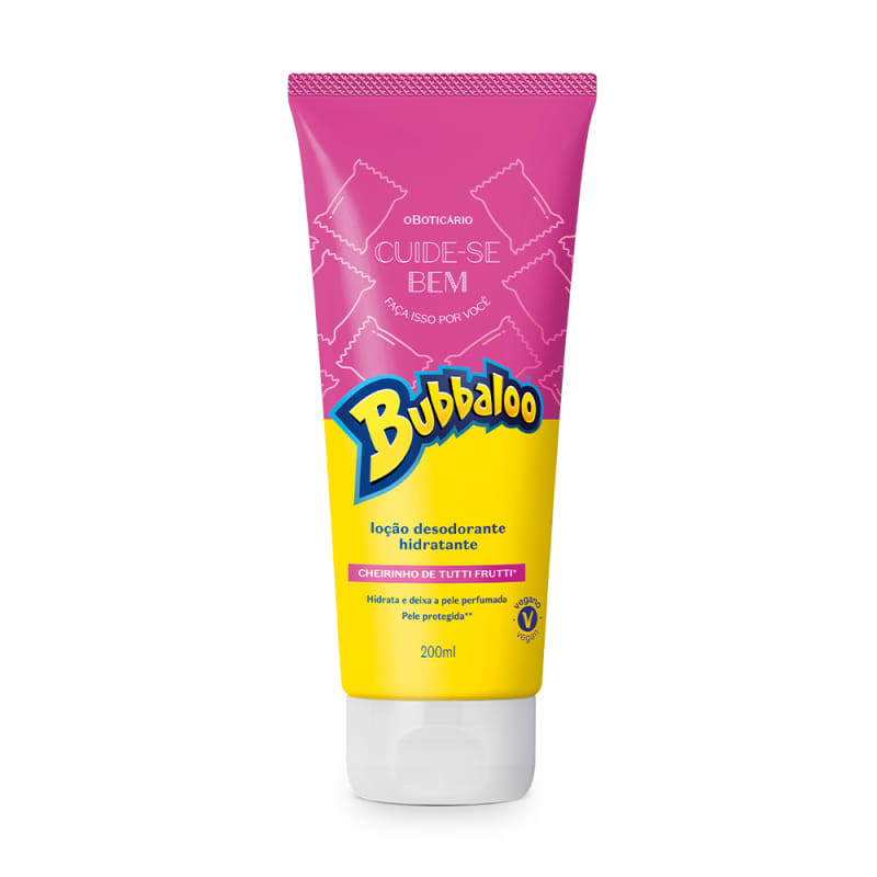 Loção Desodorante Hidratante Corporal Cuide-se Bem Bubbaloo Tutti Frutti 200ml | oBoticario (BR)