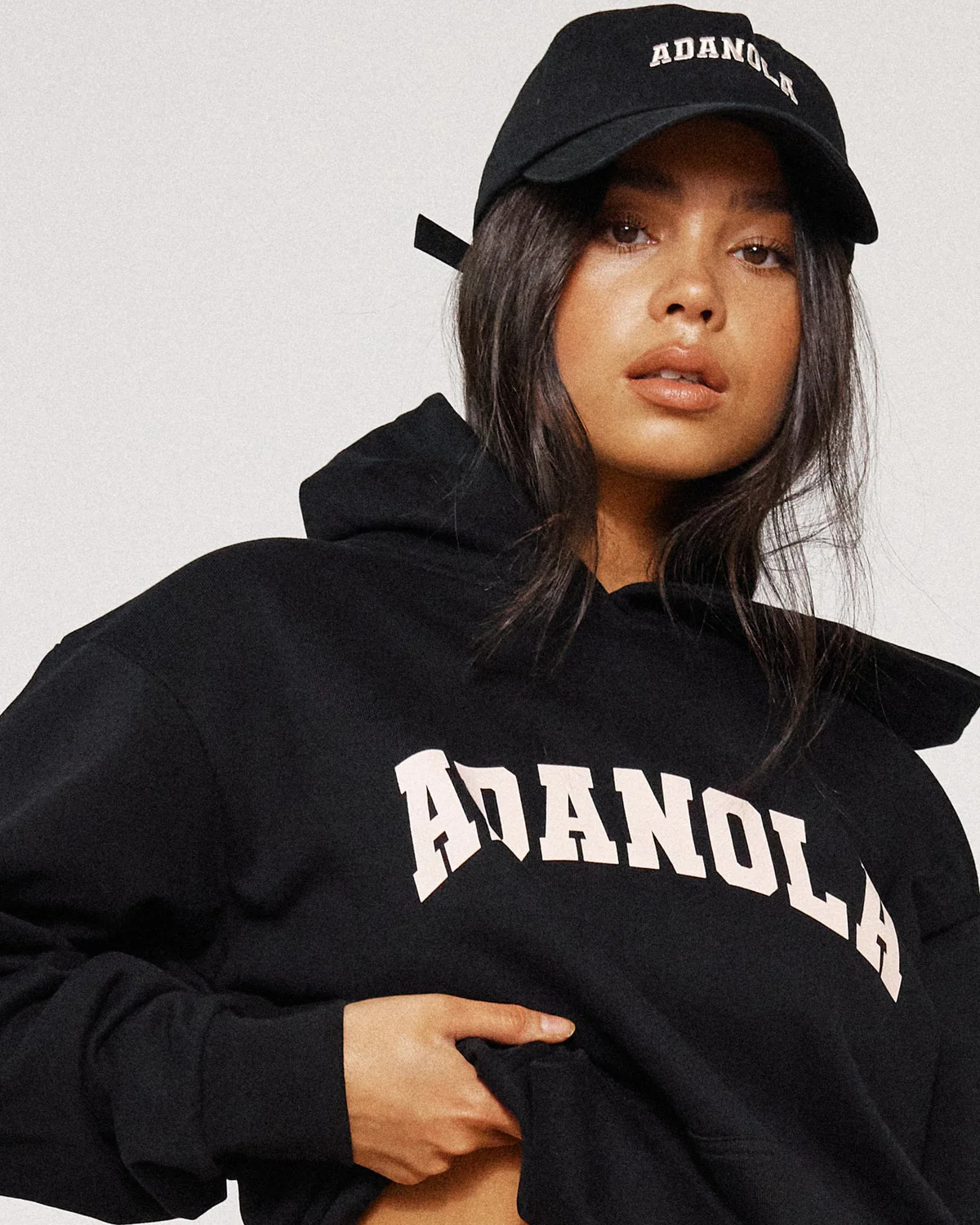 Varsity Cap -  Black/Nude | Adanola UK