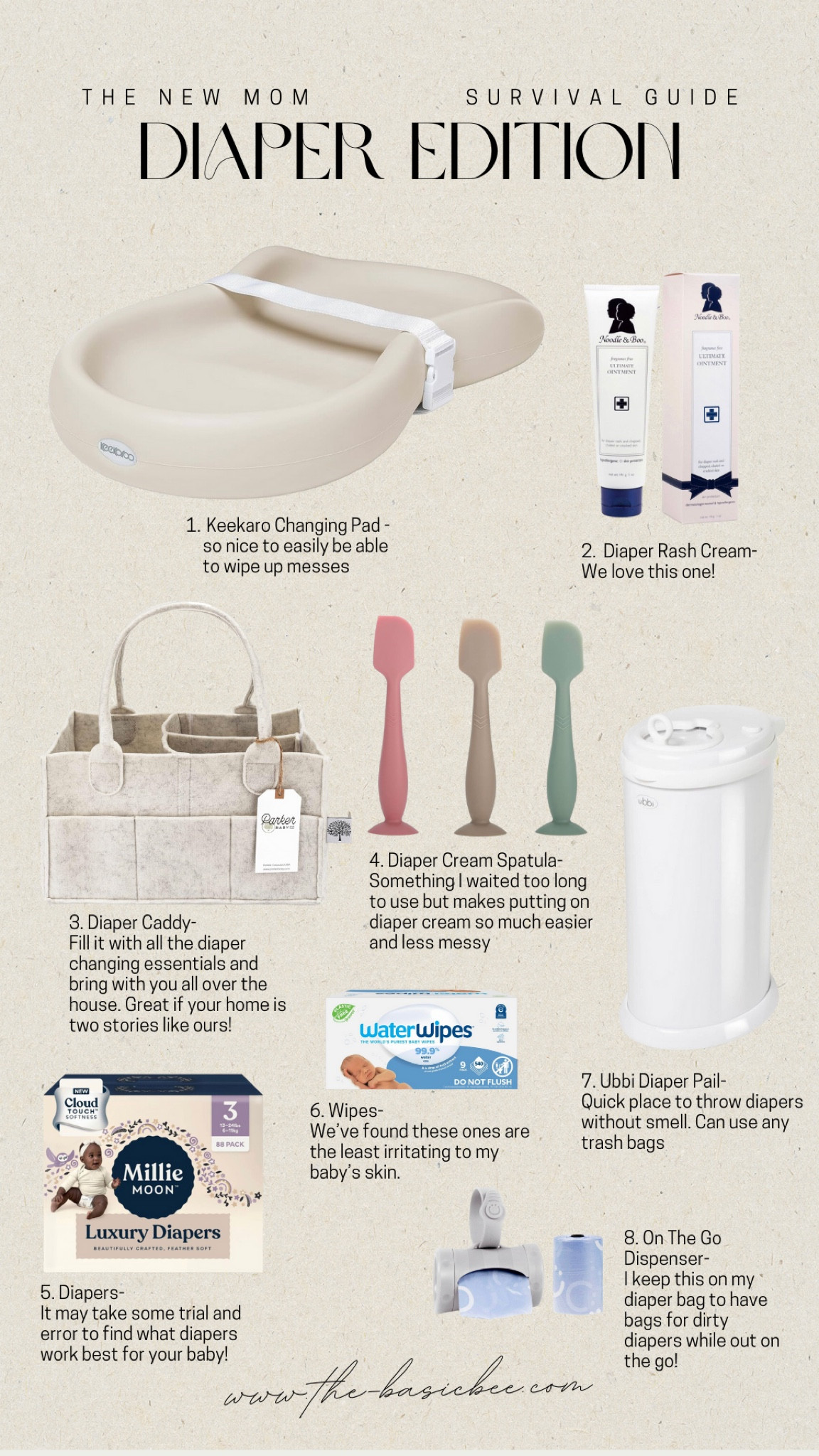 Baby registry must haves - diaper edition. As a new mom, these are the essentials I’ve found when it comes to diapering. I’ll be doing a series on all the must haves I’ve found.

Baby registry, baby must haves, diapers, diapering, newborn must haves, baby items, new mom, diaper cream, diaper caddy, changing pad

#LTKbump #LTKbaby #LTKfindsunder50