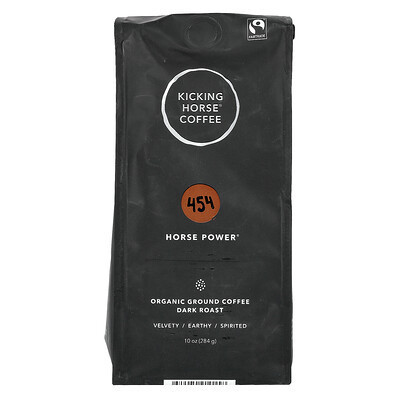 Kicking Horse, 454 Horse Power®, Organic Ground Coffee, Dark Roast, 10 oz (284 g) | iHerb