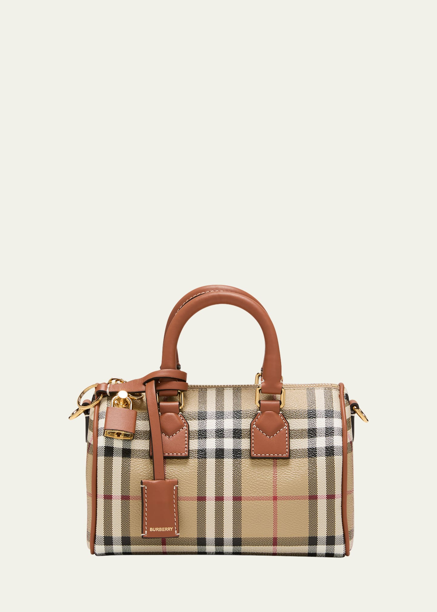 Burberry Check Small Bowling Top-Handle Bag | Bergdorf Goodman