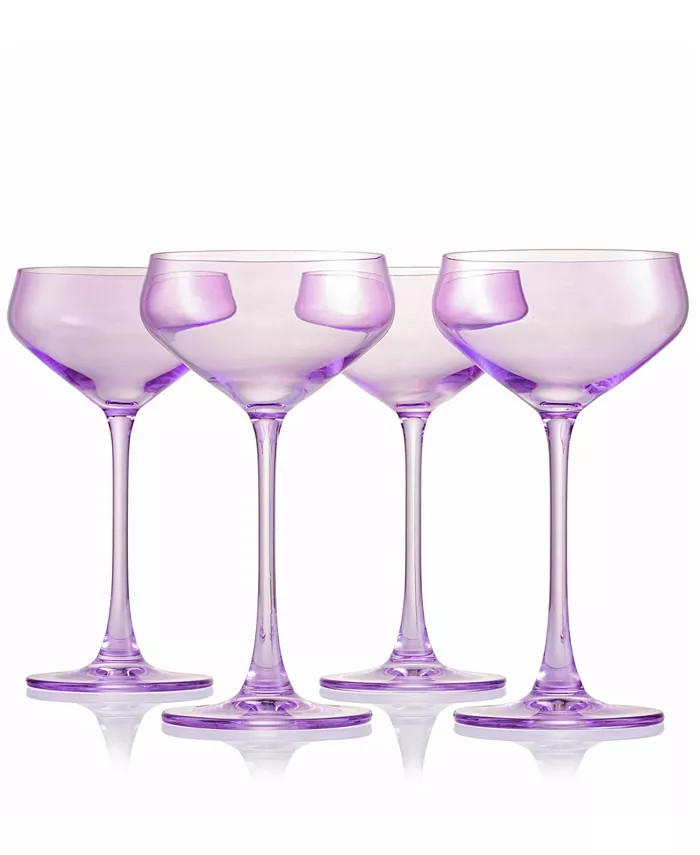 Godinger Sheer Purple Coupes, Set of 4 & Reviews - Glassware & Drinkware - Dining - Macy's | Macys (US)