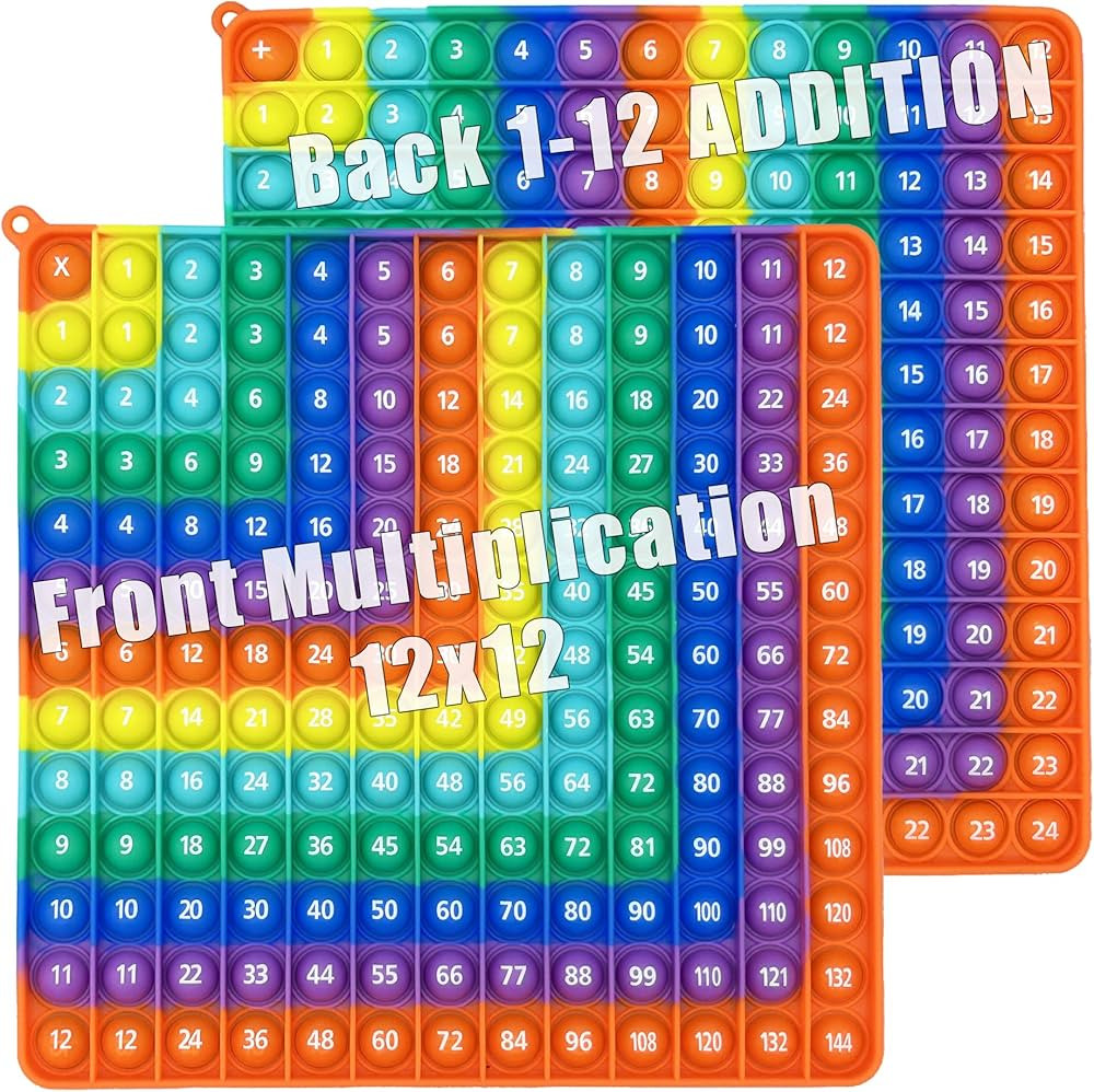 Multiplication 12x12, Addition 1-12, Math Fidget Popper, Learn Multiplication, Addition with Pop ... | Amazon (US)