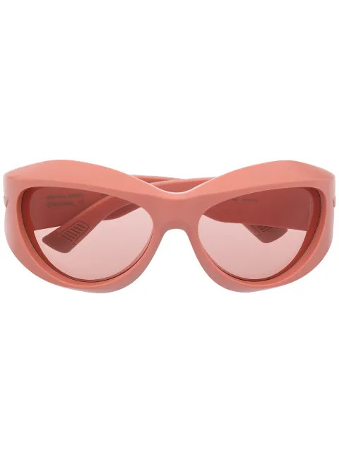 wraparound oval-frame sunglasses | Farfetch (US)