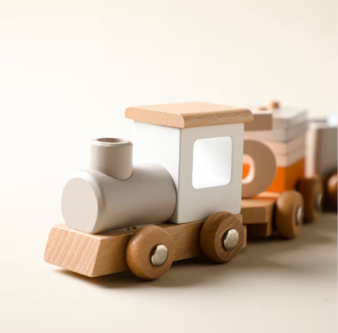 Wooden Toy Train Handcrafted Educational Toys - Etsy | Etsy (US)