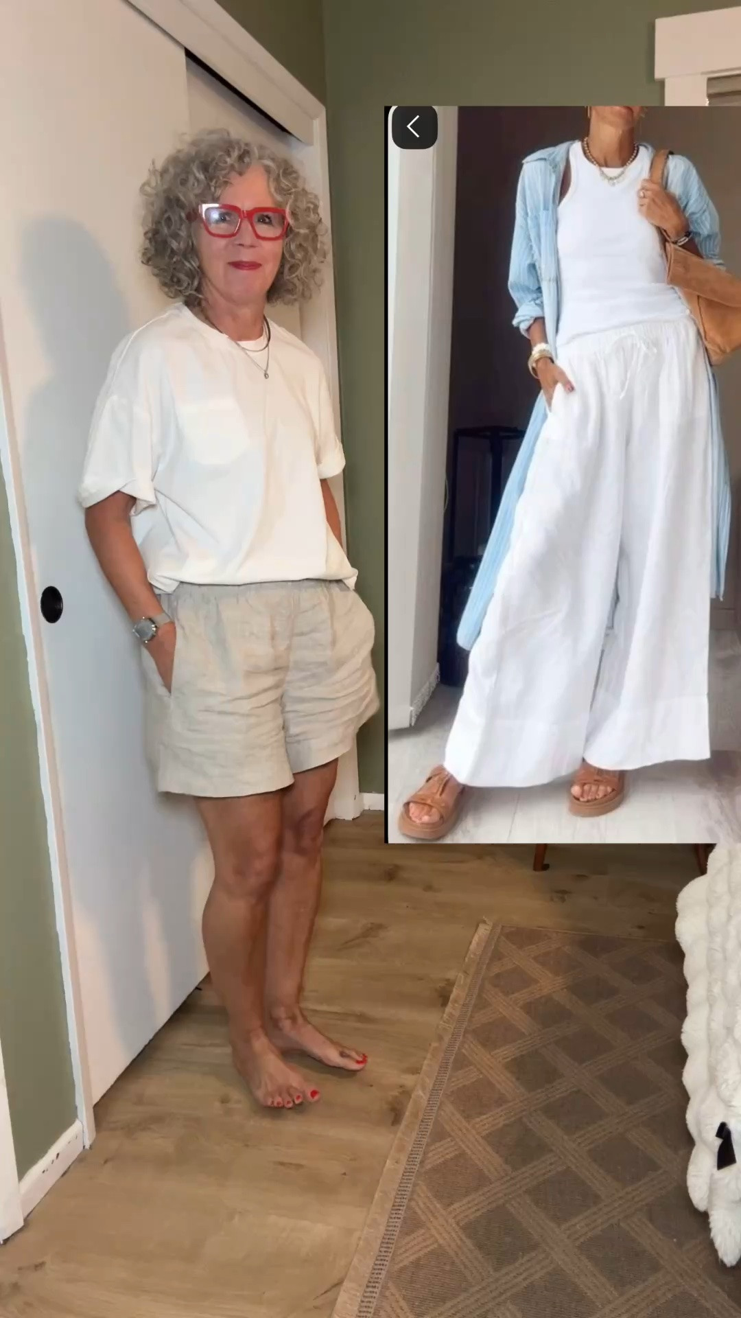Pinterest inspired style 💙
Small reg. Pants
Medium striped shirt/dress
Medium shorts
Medium tee
Small tank
Shoes and bag are older