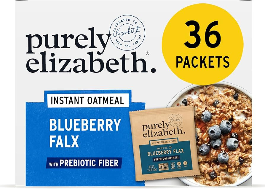 Purely Elizabeth Classic Cinnamon Superfood Oatmeal, with Prebiotic Fiber, Gluten Free & Non-GMO,... | Amazon (US)