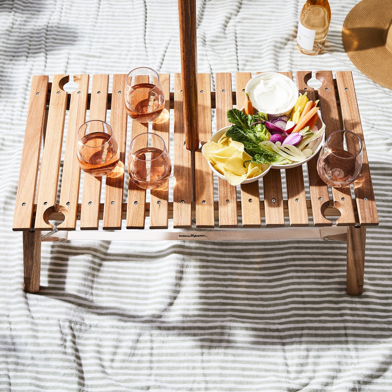 Portable Outdoor Teak Wood Table | Food52