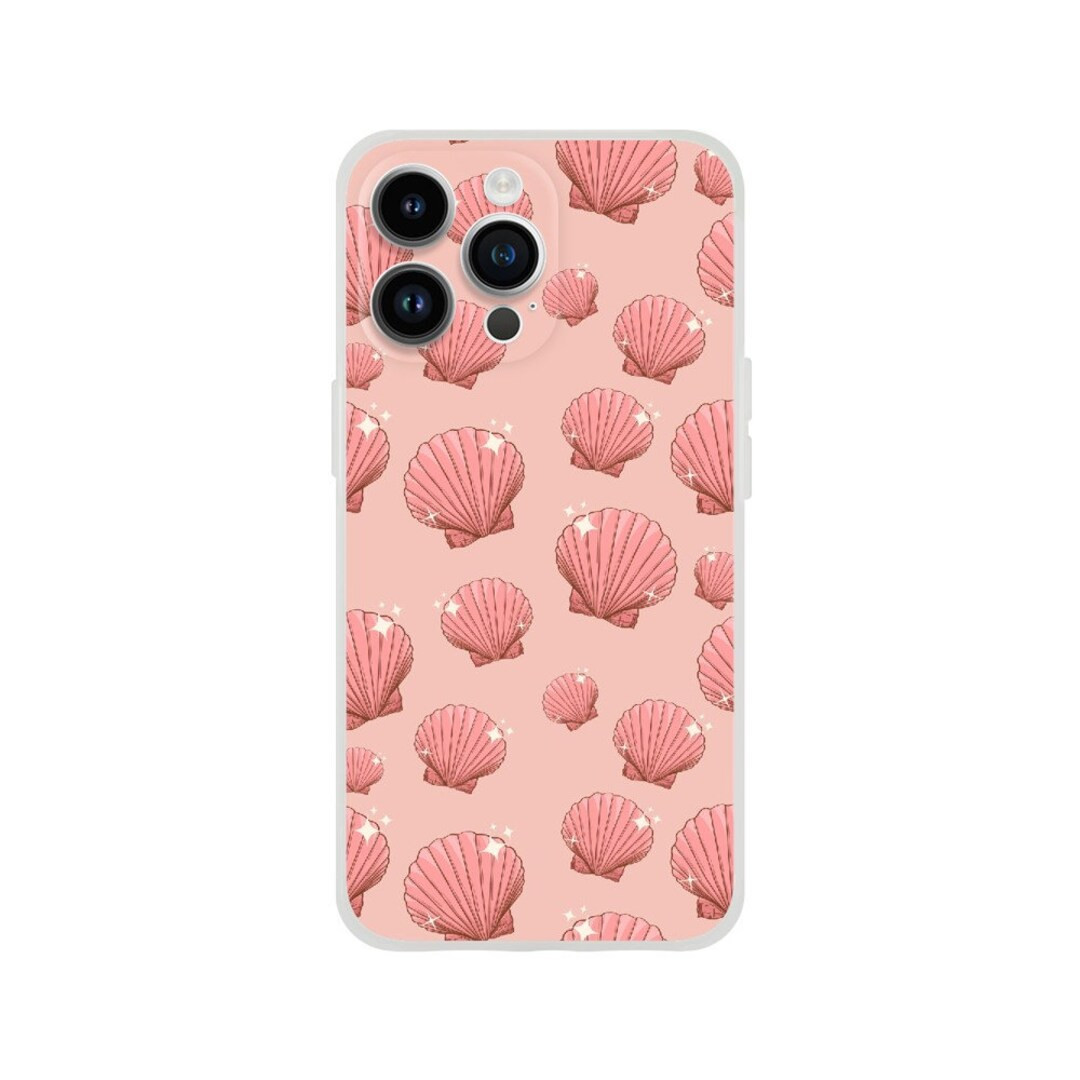 Pink Seashell Flexi case, iPhone Case, Samsung Case, Cute & Girly, Mermaid, Under the Sea | Etsy (US)