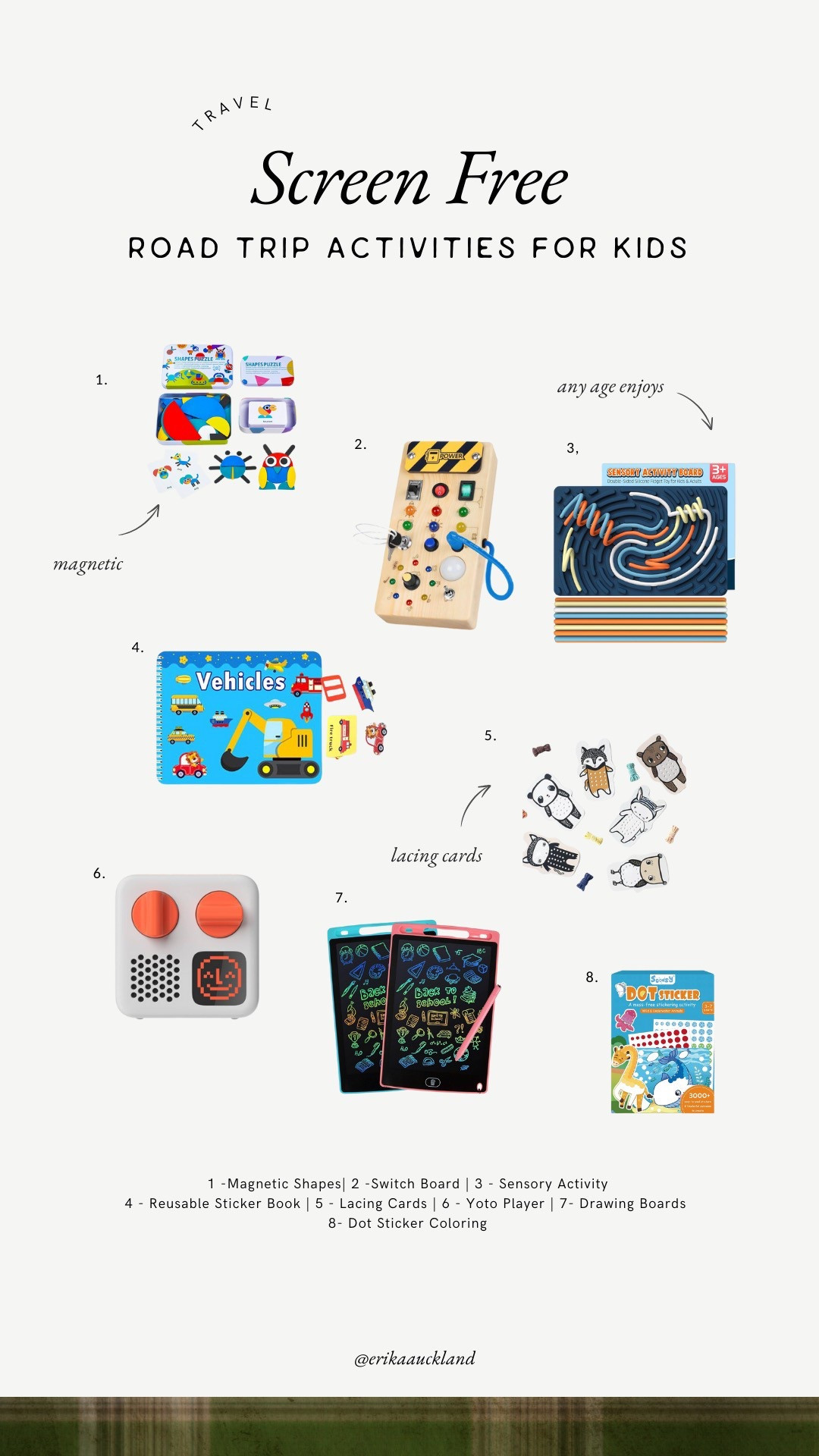 Screen Free Activities for Road Trips 

#LTKTravel #LTKKids #LTKFamily