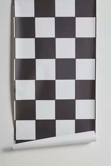 mm_art Checkered Black And White Removable Wallpaper | Urban Outfitters (US and RoW)