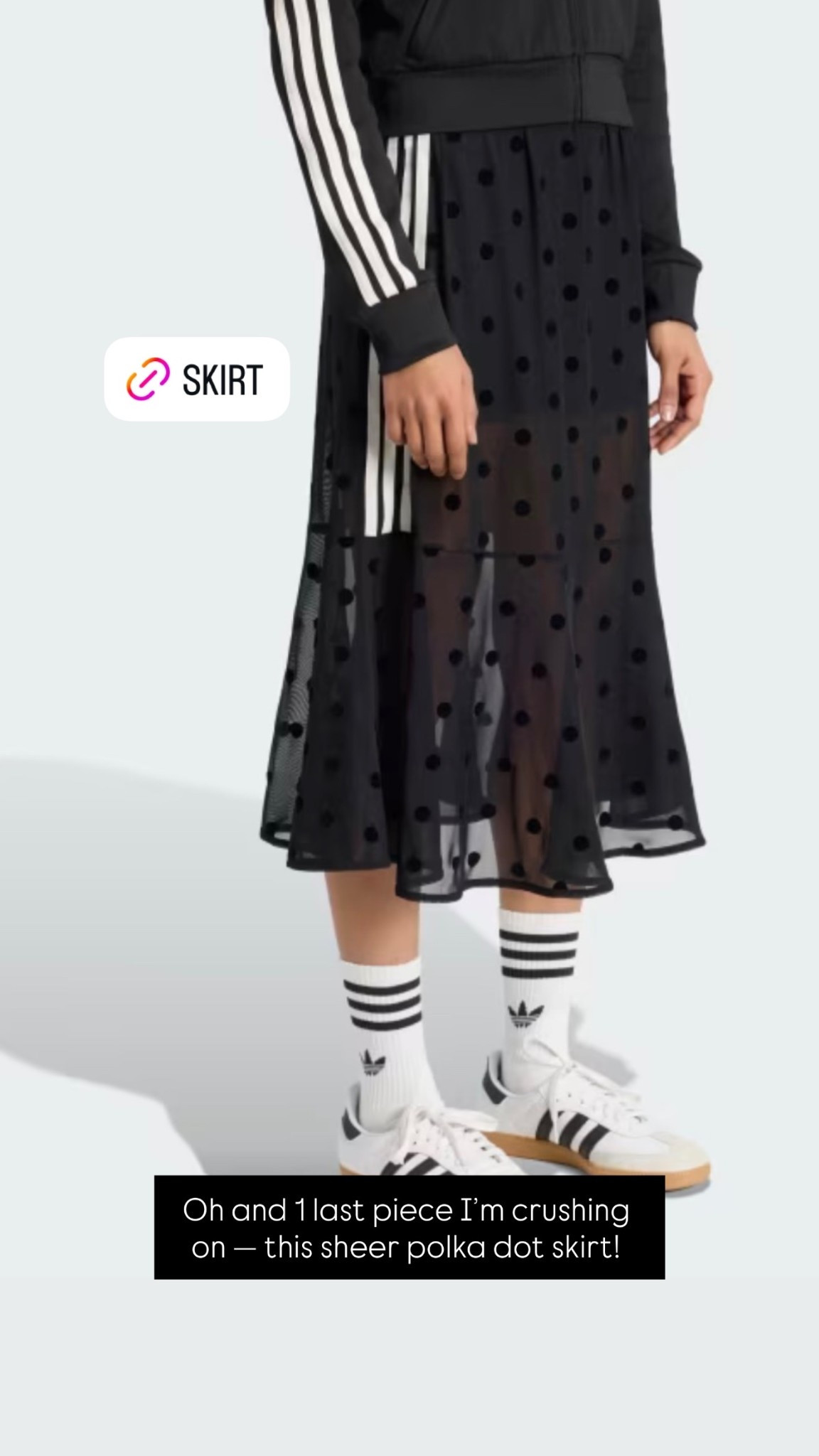 Oh and 1 last piece I’m crushing on — this sheer polka dot skirt!