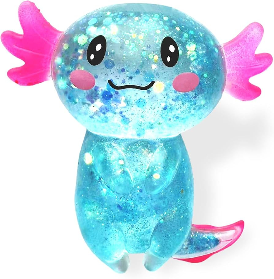 Axolotl Squishy Stress Relief Toy Glitter Fidget Toys Cute Malt Sugar Axolotl Toy Fidget Toys for... | Amazon (US)