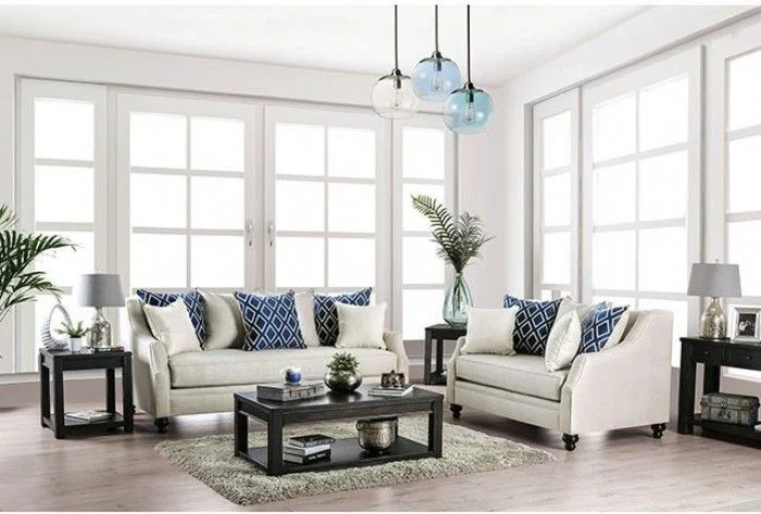 Nefyn Ivory Living Room Set | 1stopbedrooms