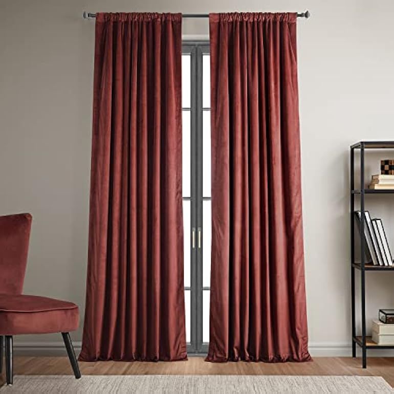 HPD Half Price Drapes Signature Velvet Blackout Curtains for Bedroom 50 X 96 (1 Panel), VPCH-1801... | Amazon (US)