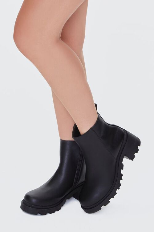 Faux Leather Lug-Sole Booties | Forever 21 | Forever 21 (US)