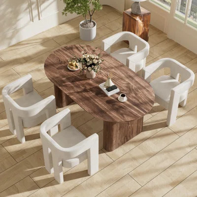 Extendable 59.06" to 90.55" Table Dining Set for 4-8 | Wayfair North America
