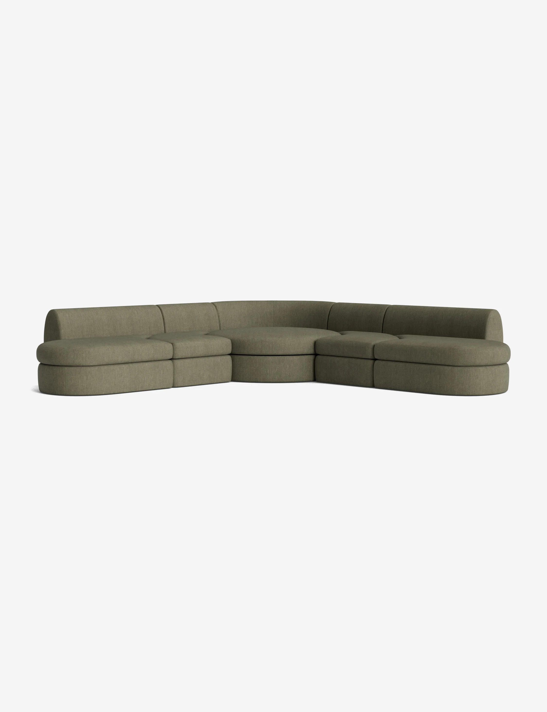 Buckley Modular Corner Sectional Sofa, Sage Linen Weave | Lulu and Georgia 