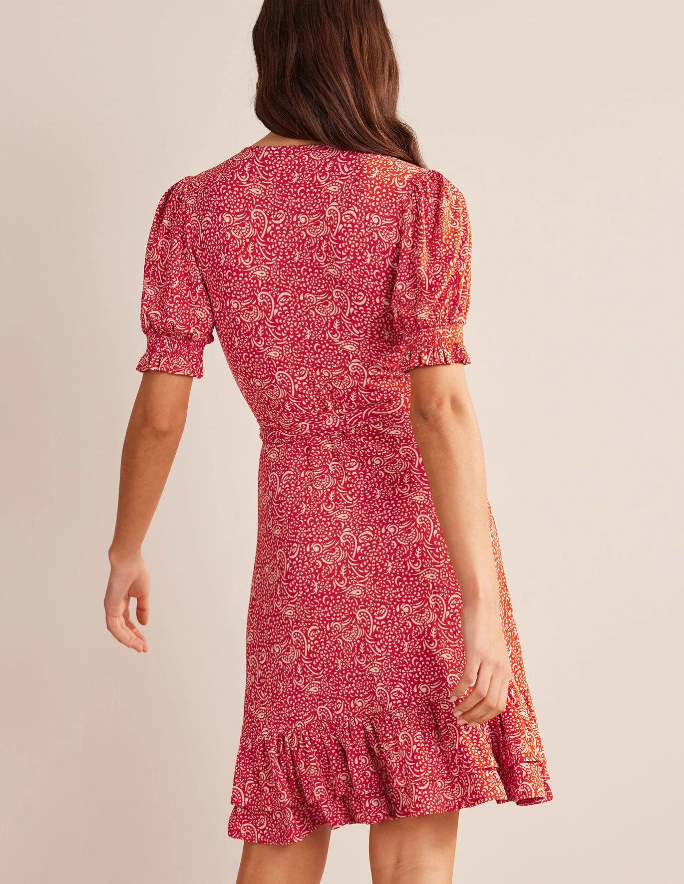 Ruffle Wrap Jersey Mini Dress | Boden (US)