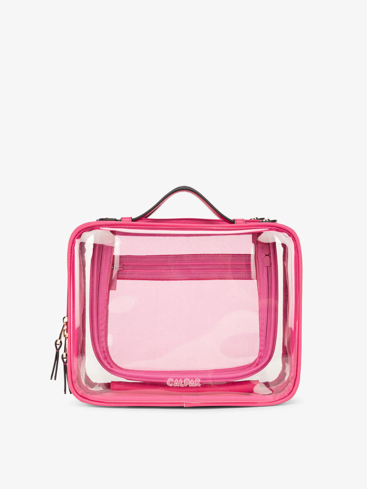 Large Clear Cosmetics Case in Dragonfruit | CALPAK