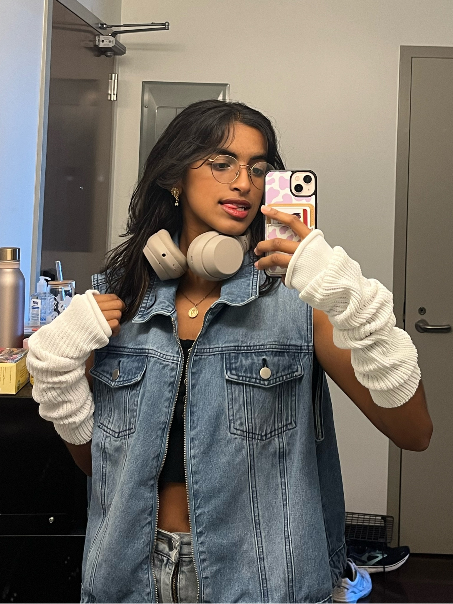 denim vest arm warmers y2k aesthetic college girl fashion

#LTKstyletip #LTKfit #LTKFind