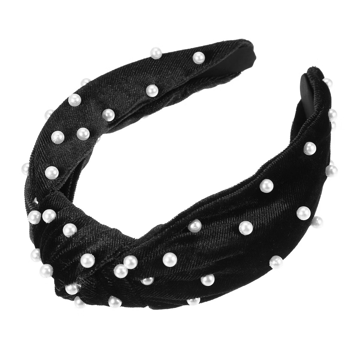 Unique Bargains Women's Velvet Faux Pearl Knotted Headband 1 Pc | Target