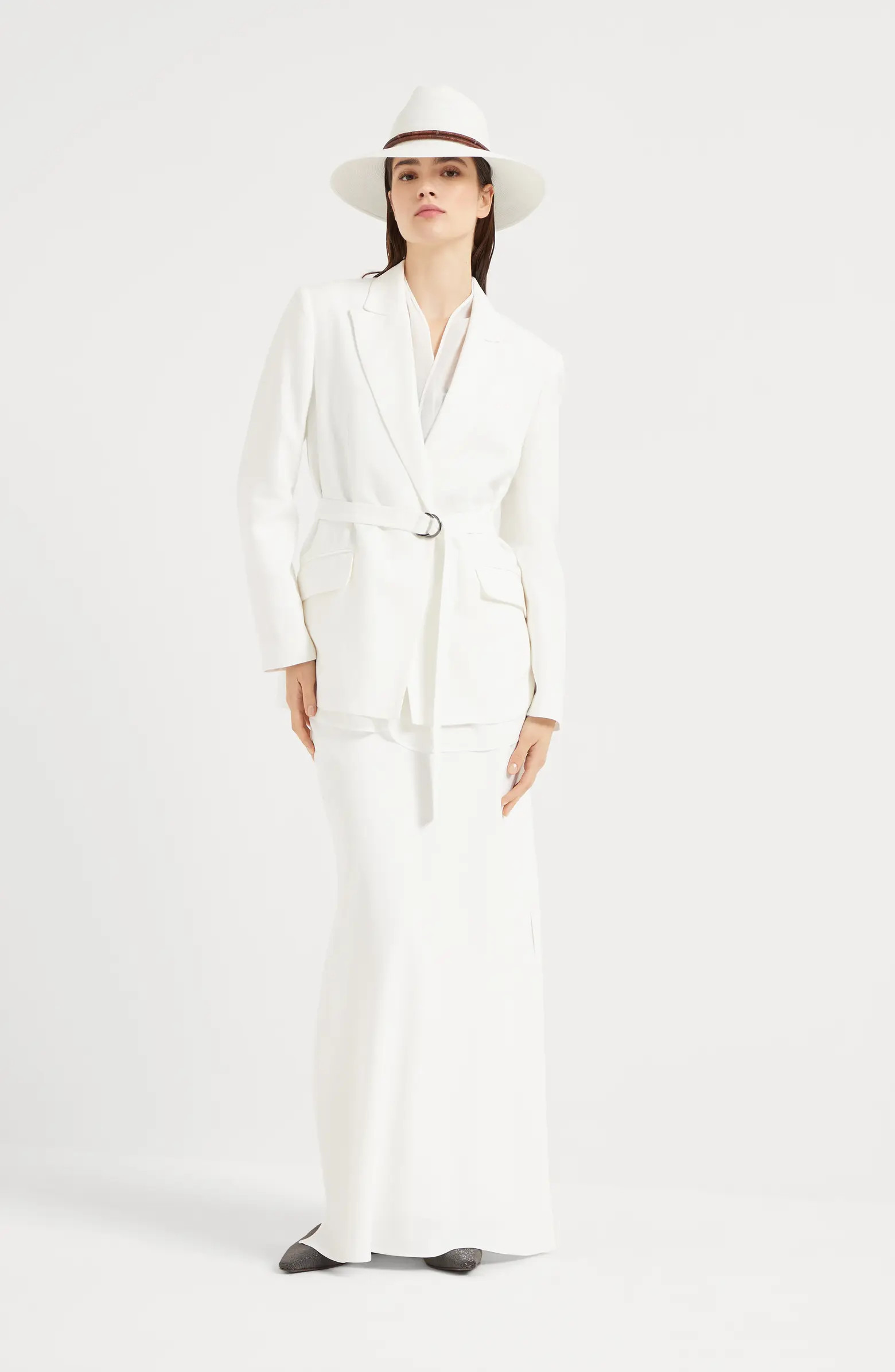 Twill blazer with monili | Nordstrom