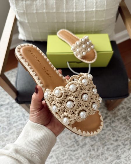 Went shopping today and couldn’t resist these pearl embellished sandals! 😍 I feel like they’ll elevate even the most basic tee or tank, but I’ll be able to wear them with dresses too. They run TTS!

Spring break, vacation, women’s sandals, flat sandals, slide on sandals, rattan sandals 

#LTKtravel #LTKSeasonal #LTKshoecrush