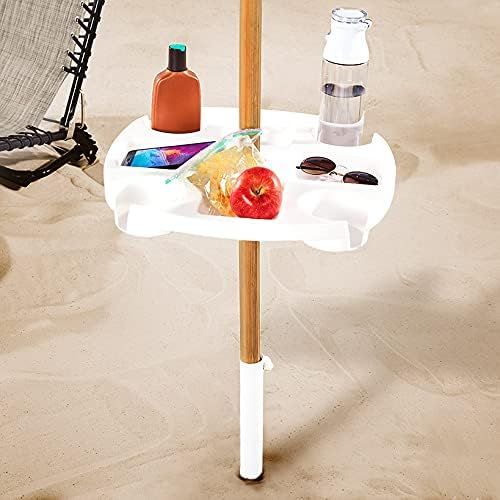 Beach Umbrella Slide-On Pole Table Tray - Drink Holder Caddy | Amazon (US)