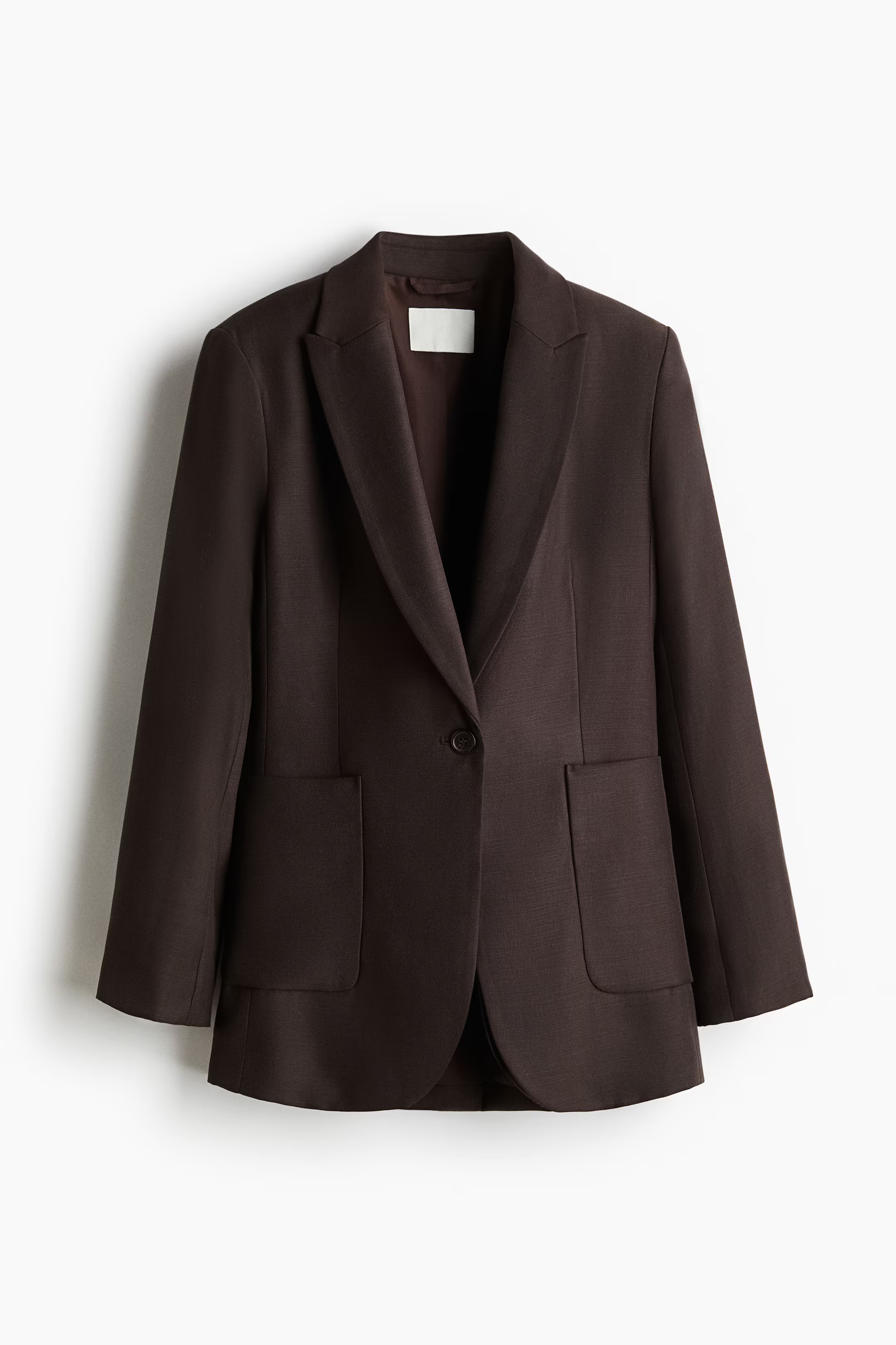 Blazer ajusté - Marron foncé - FEMME | H&M FR | H&M (FR, IT, ES, PT, BE)