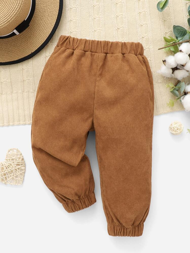Baby Solid Elastic Waist Pants | SHEIN
