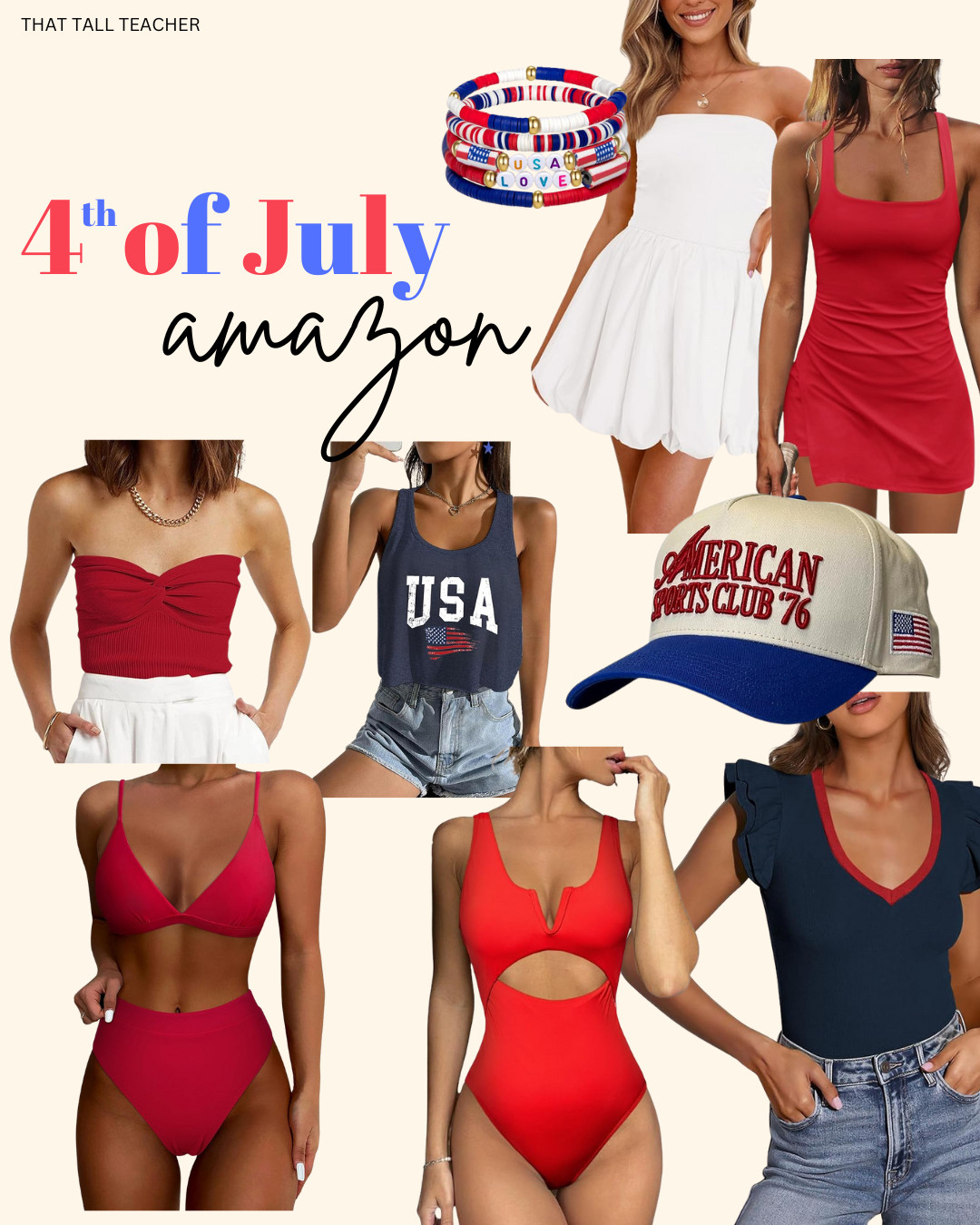 4th of July looks arriving in time thanks to Amazon! By the pool, cookouts, or beach all of these looks make for a cute fourth!  

 #LTKSeasonal #LTKFindsUnder50 #LTKSwim