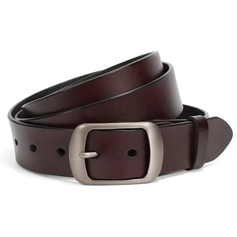 WHIPPY Women Leather Belt, Coffee Waist Belt for Jeans Pants | Walmart (US)