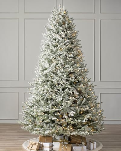 Balsam Hill 9ft Pre-Lit Frosted BH Balsam Fir Artificial Christmas Tree with LED Clear Lights | Amazon (US)