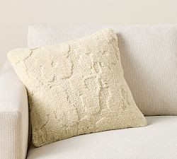 Floral Wool Pillow | Pottery Barn (US)