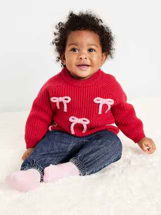 SoSoft Textured Bows Tunic Sweater for Baby | Old Navy (US)