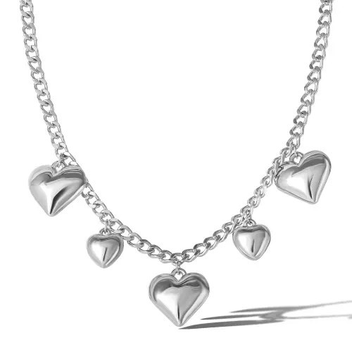 Jessica Simpson Five Heart Necklace in Silver at Nordstrom | Nordstrom