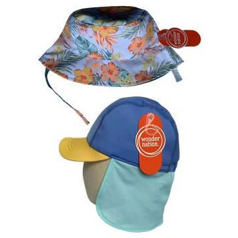 Wonder Nation Toddler Boy Swim Hats, 2-Pack | Walmart (US)