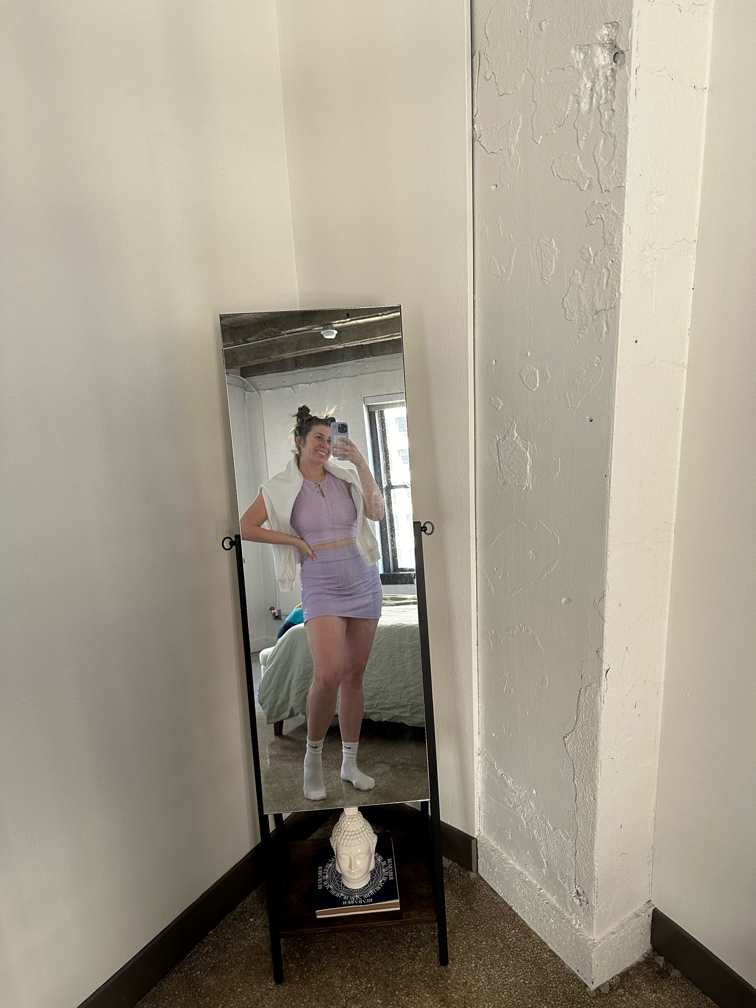 Work out outfit, work from home outfit, or run errands outfit. You name it, it works 💜🤍 Lilac Henley is sold out, but the basics are still available. This outfit would be cute paired with the white as well! 

#LTKsalealert #LTKfindsunder100