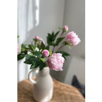 Artificial Peony With Bud Stem - Faux Flower/Wedding Centerpieces Diy Floral Home Decoration Gifts Light Pink | Etsy (US)