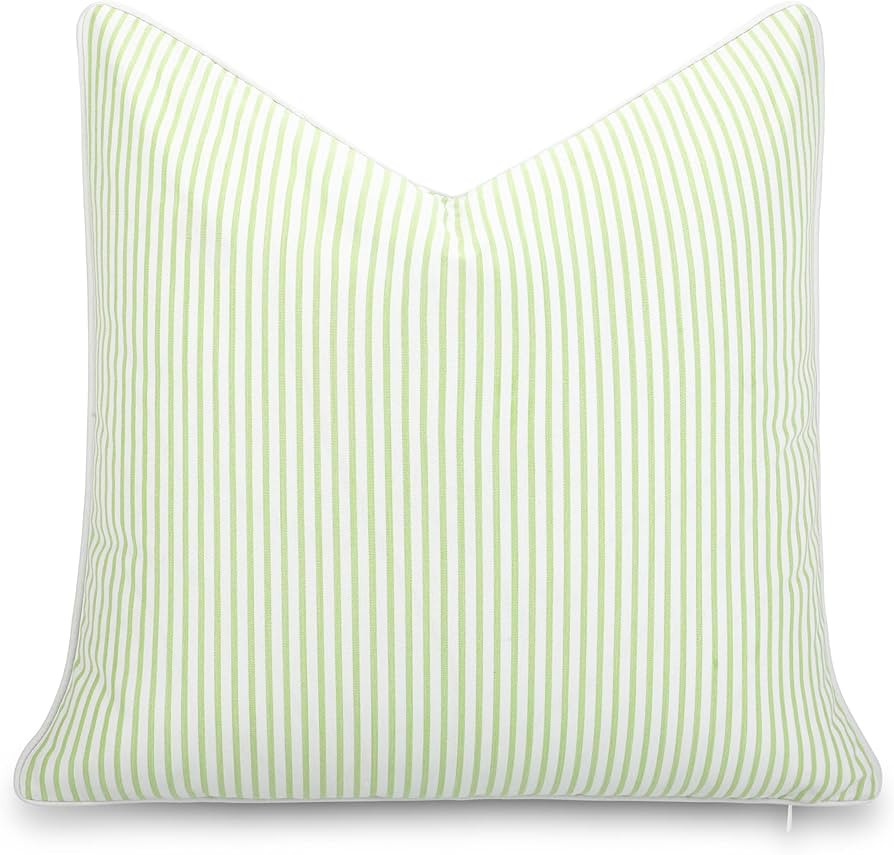 Hofdeco Premium Coastal Hampton Outdoor Performance Throw Pillow Cover Only, 22"x22" Water Repell... | Amazon (US)